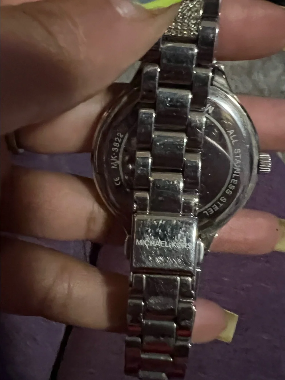 Silver Crystal blinged out michael kors  Watch